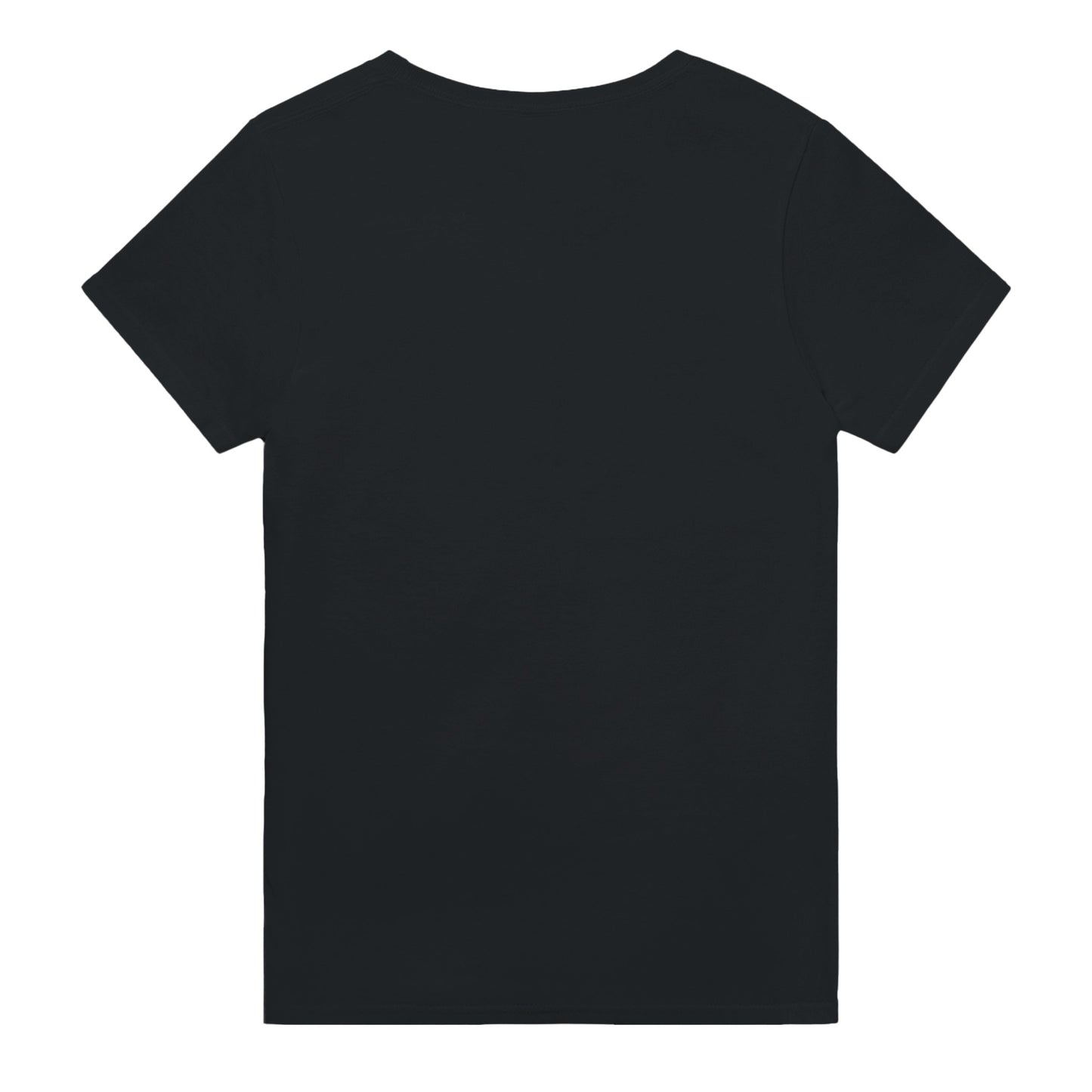 The back side of a black shirt