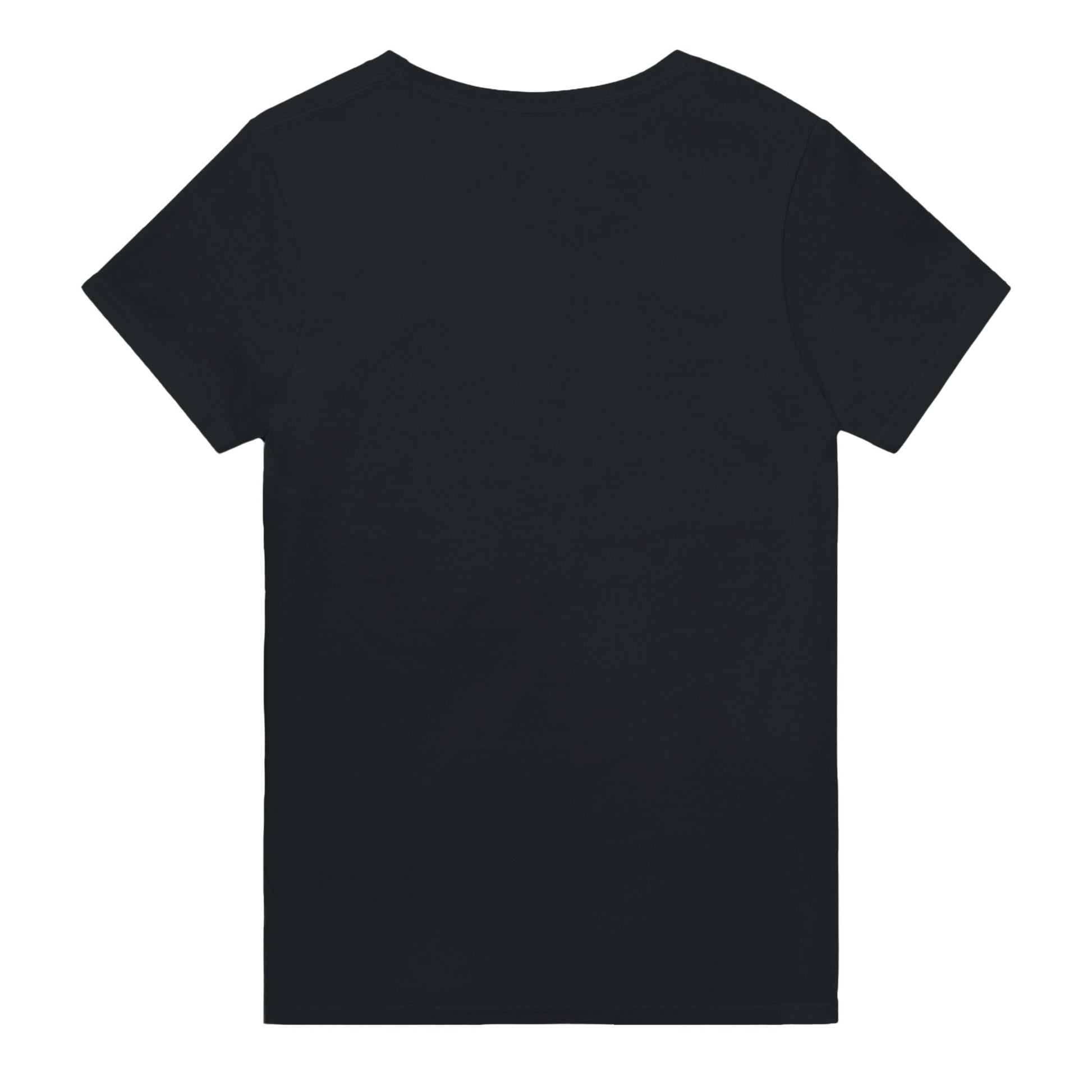 The back side of a black shirt